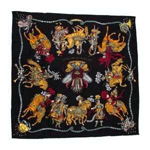1994 Hermes silk scarf Les Fetes du Roi Soleil